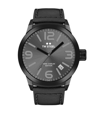 TW-Steel TW Steel TWMC8 montre homme noire avec bracelet en cuir noir