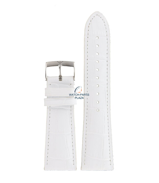 Emporio Armani Carmelo AR0287 white leather watch band 24mm AR-0287 genuine strap