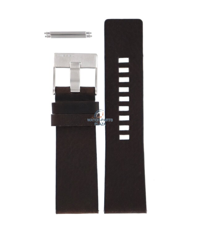 Pulseira de relógio Diesel DZ1272 pulseira de couro marrom escuro 26mm original