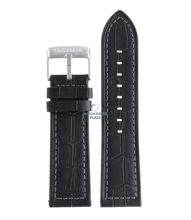 Festina BC08231 Watch band F16673 black leather 25 mm - Chronograph