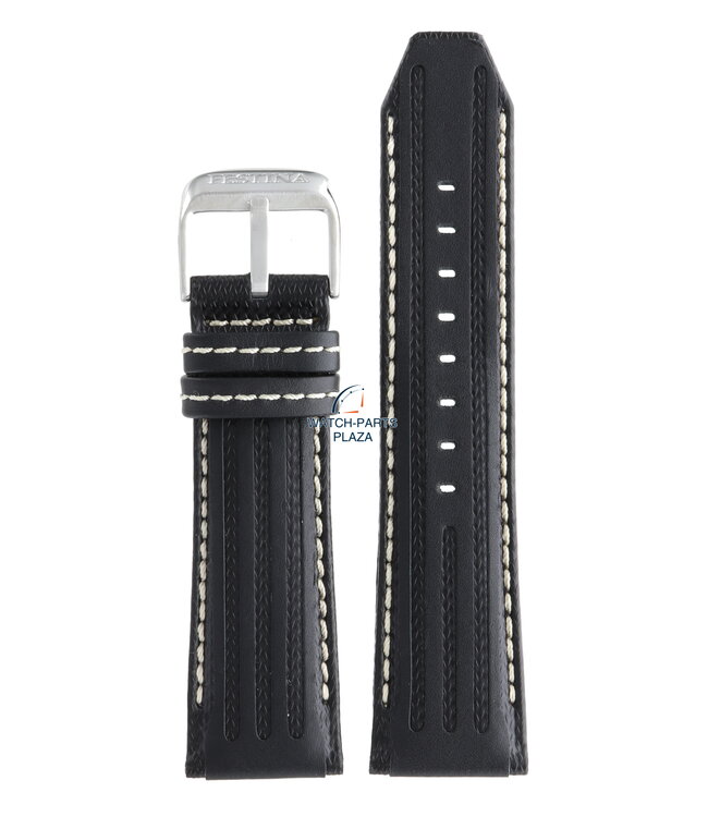 Festina BC06956 Watch band F16489 black leather 25 mm - Chronograph