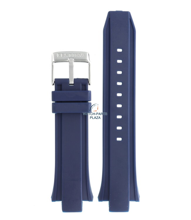 Festina BC08238 Watch band F16667/1, F16667/T blue rubber / silicone 13 mm - Chronograph