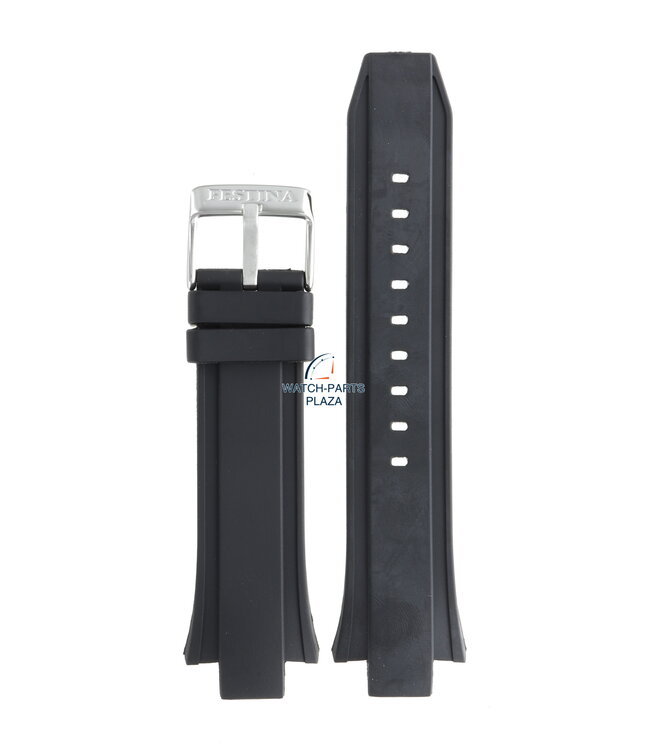 Festina BC08243 Horlogeband F16667/6 zwart rubber / siliconen 13 mm - Chronograph