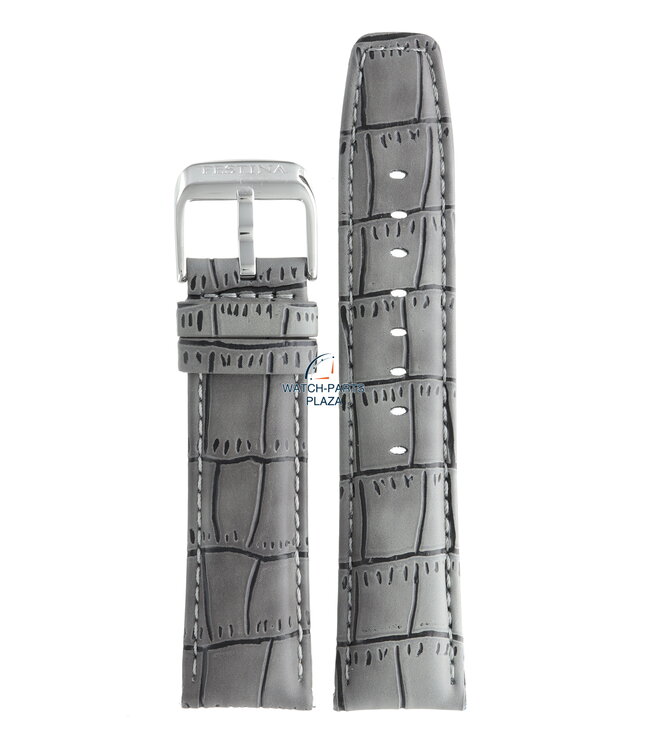 Festina BC07597 Watch band F16573/2 grey leather 23 mm - Retrograde