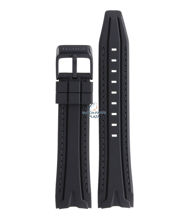 Festina BC08068 Watch band F16610 black rubber / silicone 23 mm - Multifunction