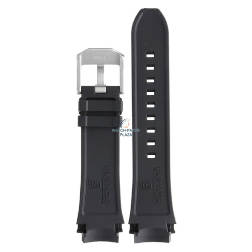 Festina BC09013 Watch band F16882 black rubber / silicone 20 mm WatchPartsPlaza