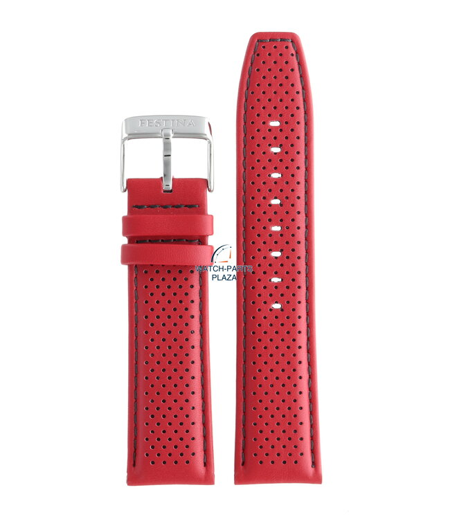 Festina BC10077 Pulseira de relógio F20339 vermelho couro 23 mm - The Originals