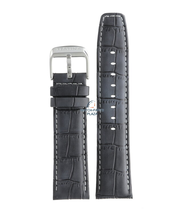 Festina BC07596 Watch band F16573 grey leather 23 mm - Retrograde