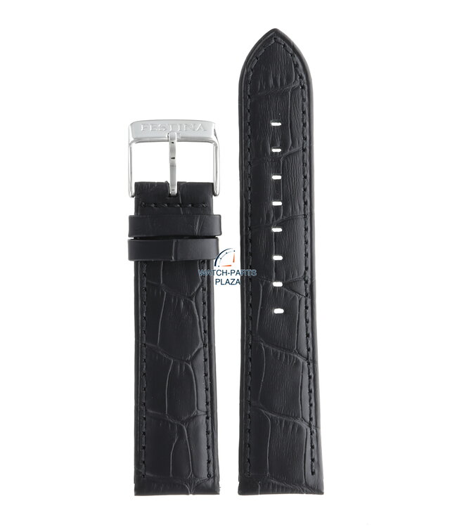 Festina BC08655 Watch band F16760 black leather 22 mm - Chronograph