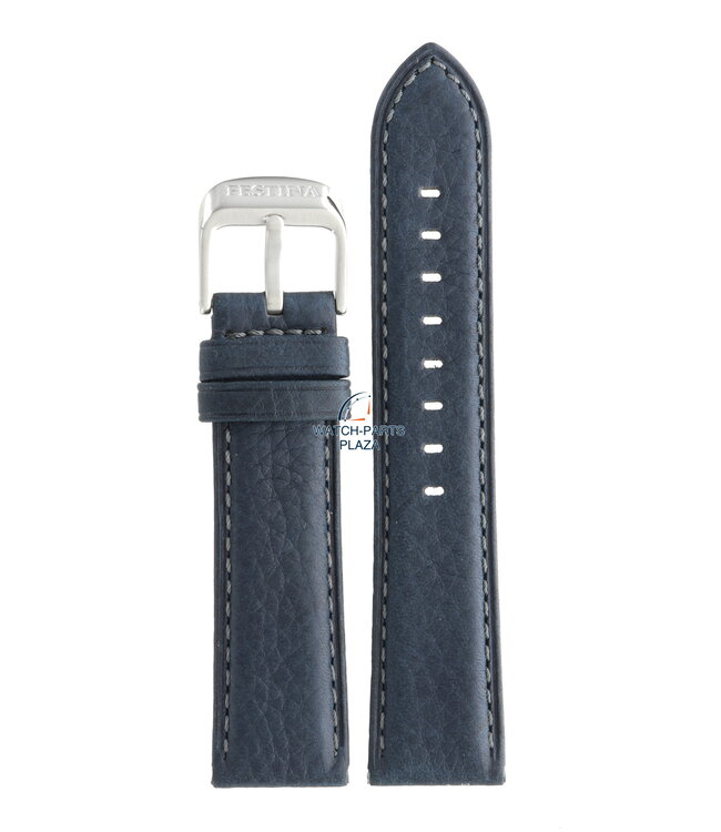 Festina BC08043 Watch band F16629 dark blue leather 22 mm - Retrograde