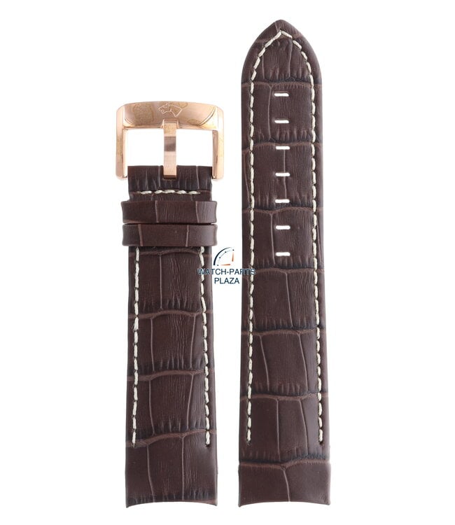 Jaguar BC06342 Watch band J631 brown leather 24 mm - Dual Time