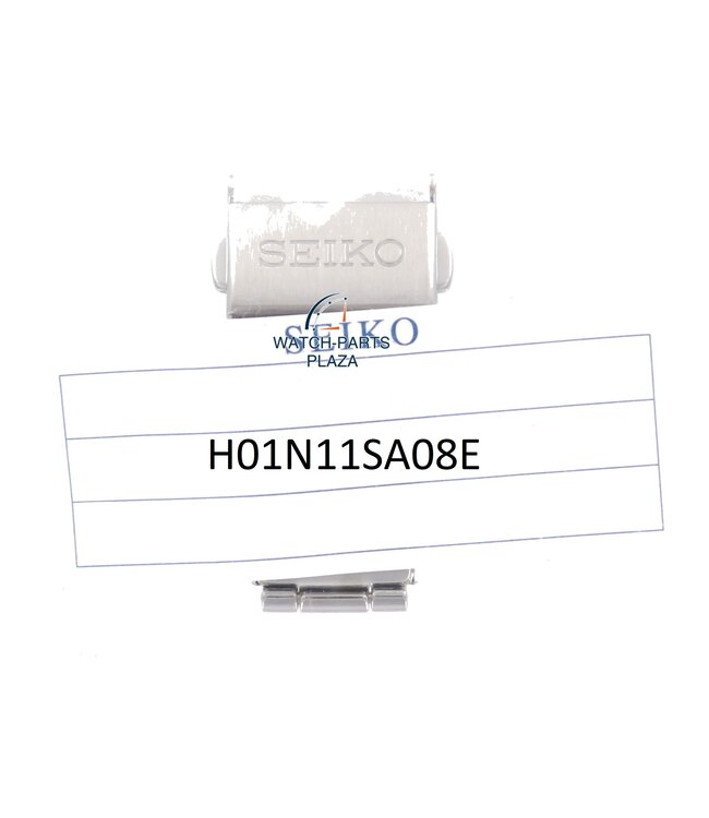 Chiusura Seiko H01N11SA08E in acciaio inossidabile 16mm 1N00, 9020, 5J22, 5M22, 7F38, 7T42, 8F56, 8M25