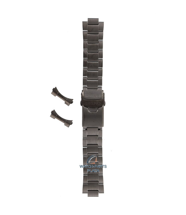 Seiko M0KWB13N0 Bracelet de montre SRP737 - 4R36 04P0 noir acier inoxydable 22 mm - 5 Sports