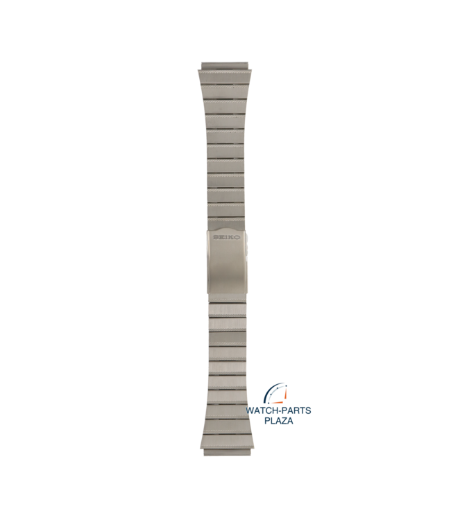Seiko B1338S Watch band 6347 6000 grey stainless steel 20 mm - Moonphase