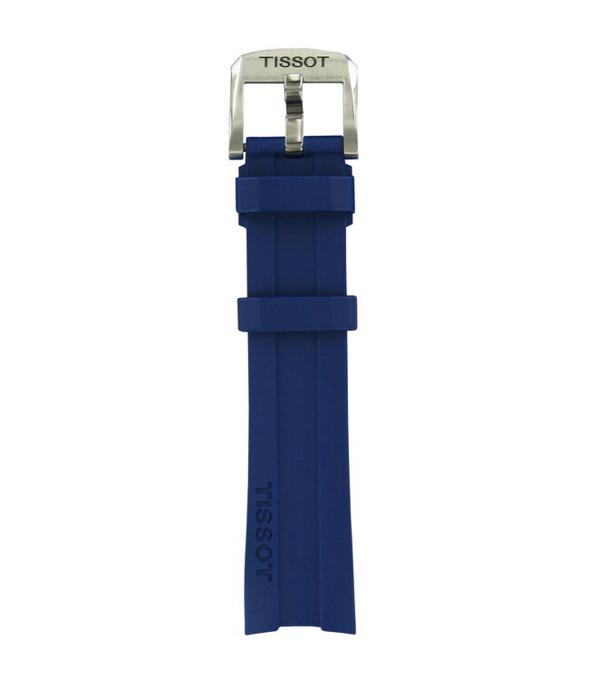 Tissot T055417A Horlogeband T603038014 Blauw Siliconen 19 mm PRC-200