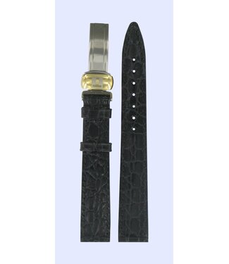 Tissot Tissot T496725 Horlogeband Zwart Leer 14 mm