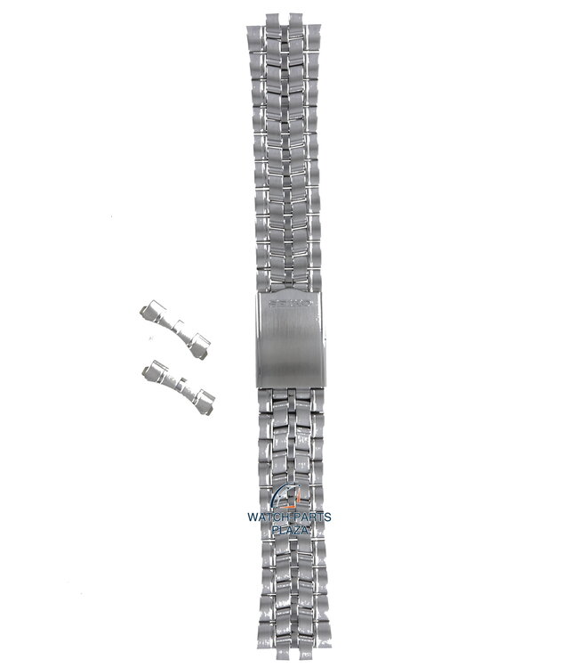 Seiko 5M23 6B70 / 6B73 Horlogeband 4253JB Grijs Roestvrijstaal 20 mm Kinetic