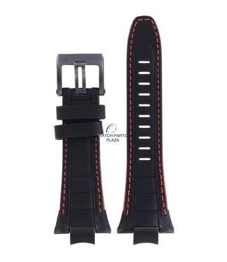 Seiko Seiko LOOR B 14 - SNAE37 Cinturino Dell'Orologio Nero Pelle 14 mm