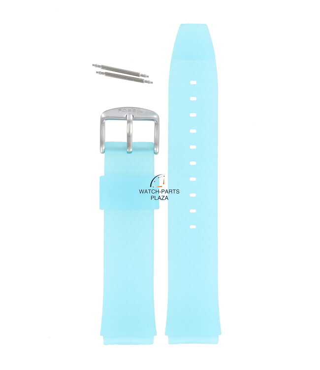 Fossil JR7866 Watch Band Light Blue Silicone 18 mm Watch Plaza