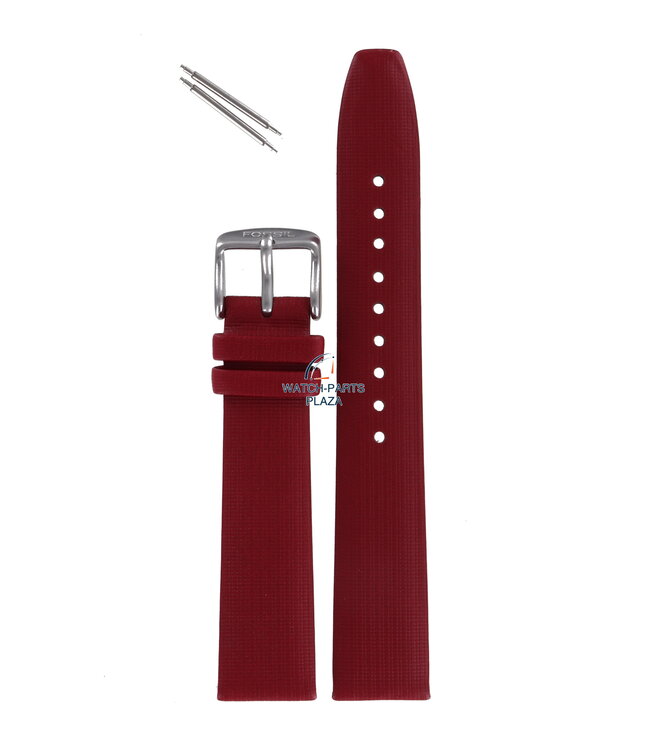 Fossil JR7996 Watch Band JR-7996 Red Leather 18 mm Big Tic