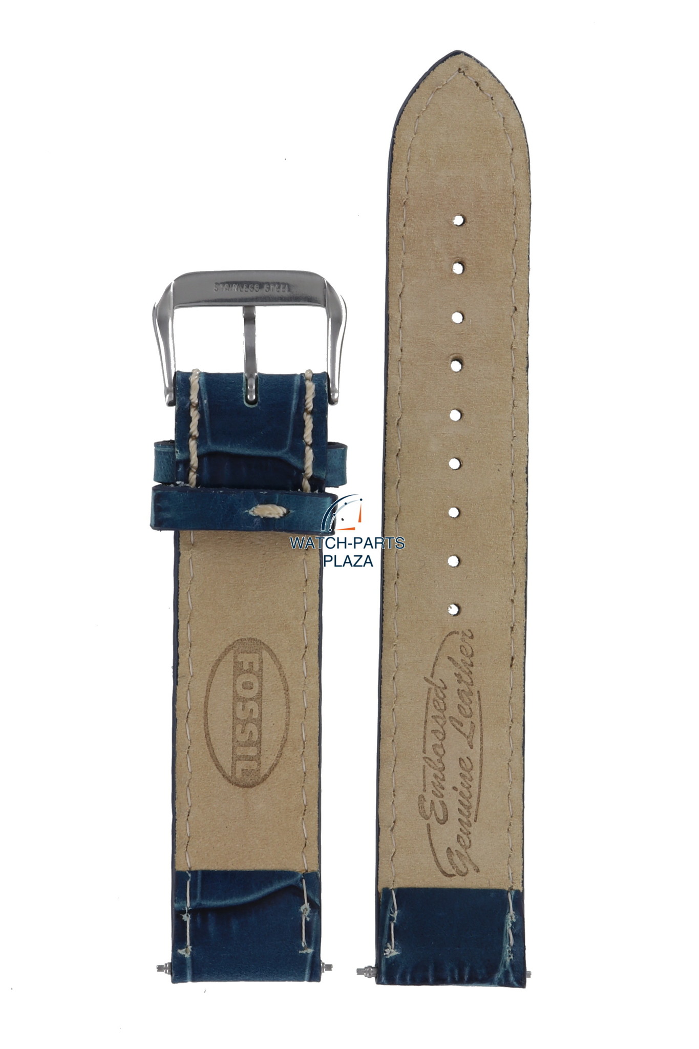 Fossil Horlogeband 22 mm bruin leer - CH-2891 | LB-CH2891, Klassiek