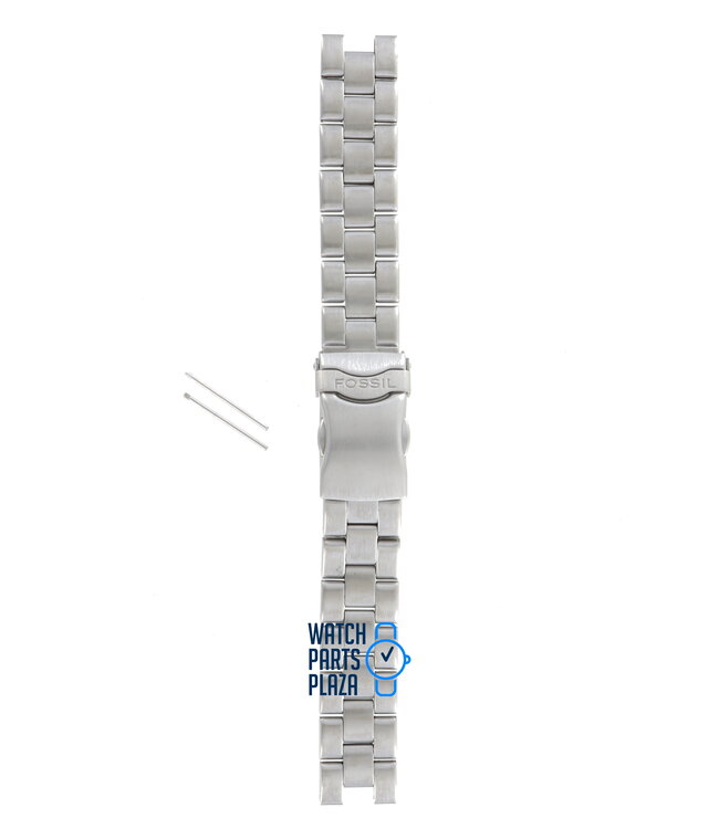 Fossil JR8038 Watch Band JR-8038 Grey Stainless Steel 18 mm Big Tic