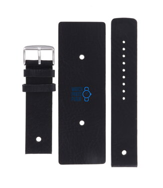 Fossil Fossil JR8126 Watch Band Black Leather 22 mm