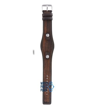 Fossil Fossil JR8130 Watch Band Brown Leather 10 mm