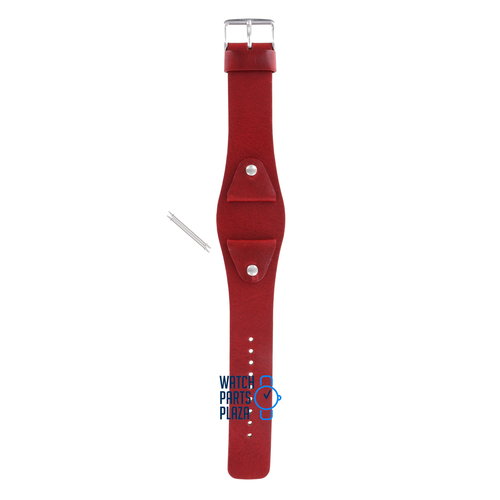 Fossil Fossil JR8134 Uhrenarmband Rot Leder 24 mm Fossil Fossil JR8134 Uhrenarmband Rot Leder 24 mm