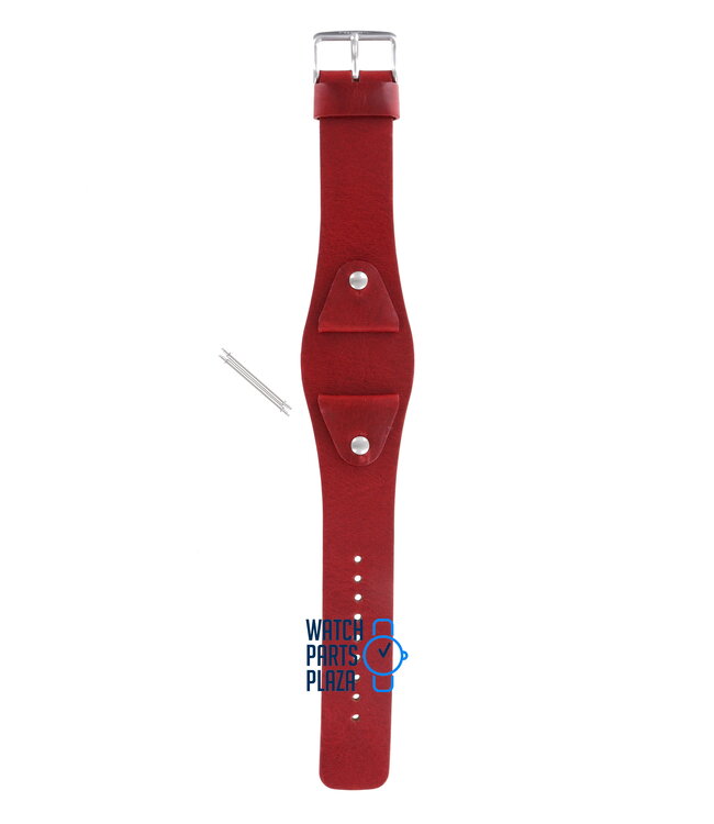 Fossil JR8134 Watch Band JR-8134 Red Leather 24 mm