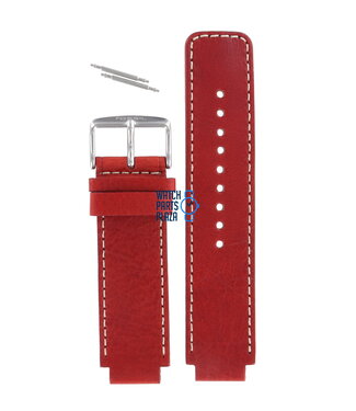 Fossil Fossil JR8138 Watch Band Red Leather 16 mm
