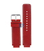 Fossil JR8138 Pulseira De Relógio JR-8138 Vermelho Couro 16 mm