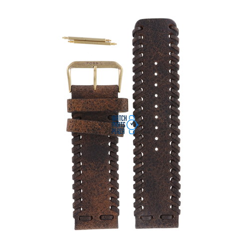 Fossil Fossil JR8181 Uhrenarmband Braun Leder 24 mm Fossil Fossil JR8181 Uhrenarmband Braun Leder 24 mm