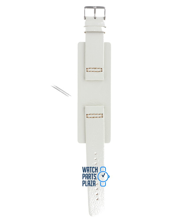 Fossil JR8223 Correa De Reloj JR-8223 Blanco Cuero 22 mm