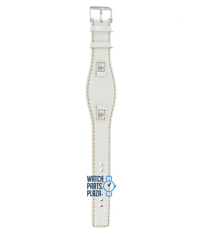 Fossil JR8202 Watch Band JR-8202 White Leather 09 mm