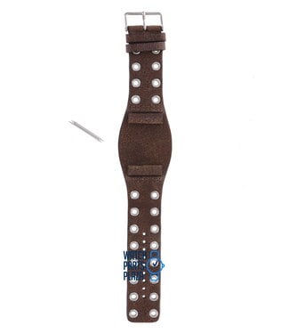 Fossil Fossil JR8306 Watch Band Dark Brown Leather 27 mm