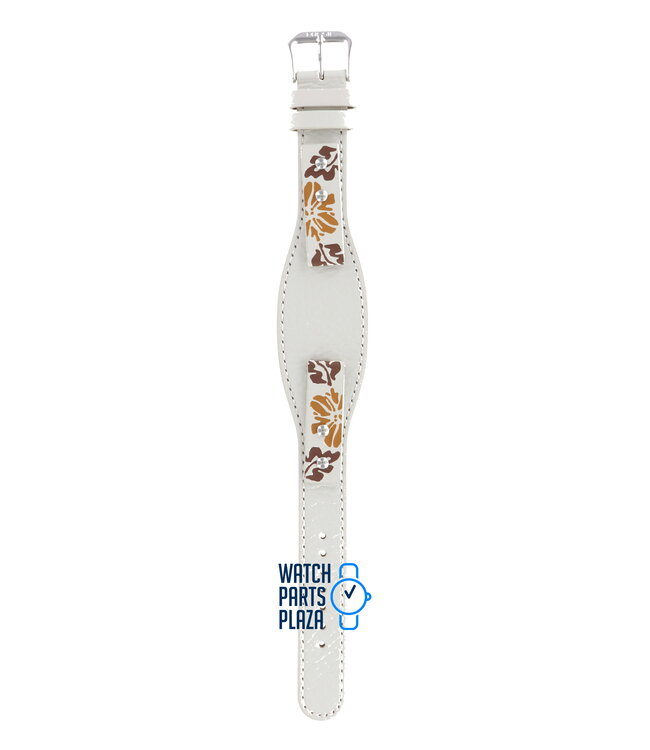 Fossil JR8347 Watch Band JR-8347 White Leather 12 mm Trend
