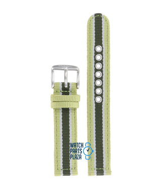 Fossil Fossil JR8355 Watch Band Green Leather & Textile 17 mm