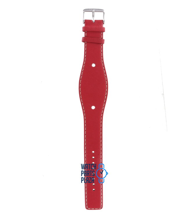 Fossil JR8366 Horlogeband JR-8366 Rood Leer 10 mm