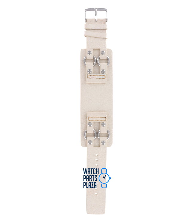 Fossil JR8361 Watch Band JR-8361 White Leather 24 mm