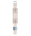 Fossil JR8361 Watch Band JR-8361 White Leather 24 mm