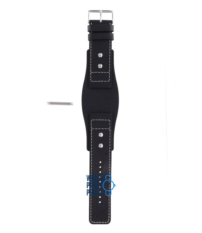 Fossil JR8444 Davis Cup Watch Band JR-8444 Black Leather 26 mm