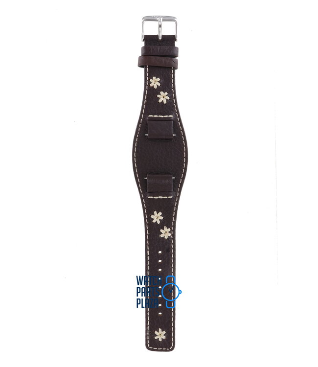 Fossil JR8452 Watch Band JR-8452 Dark Brown Leather 16 mm