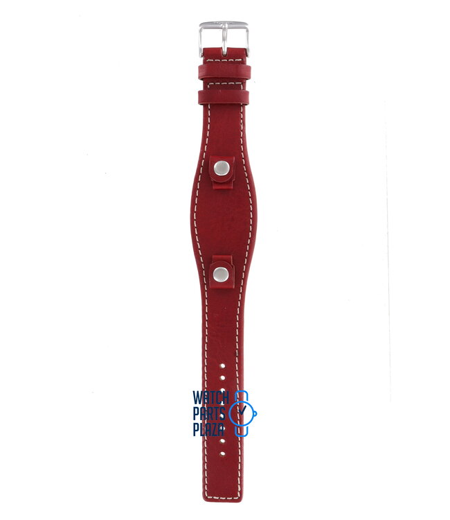 Fossil JR8511 Horlogeband JR-8511 Rood Leer 09 mm Set