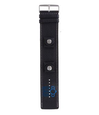 Fossil Fossil JR8570 BAW Watch Band Black Leather 20 mm