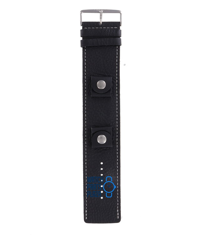 Fossil JR8570 BAW Watch Band JR-8570 Black Leather 20 mm