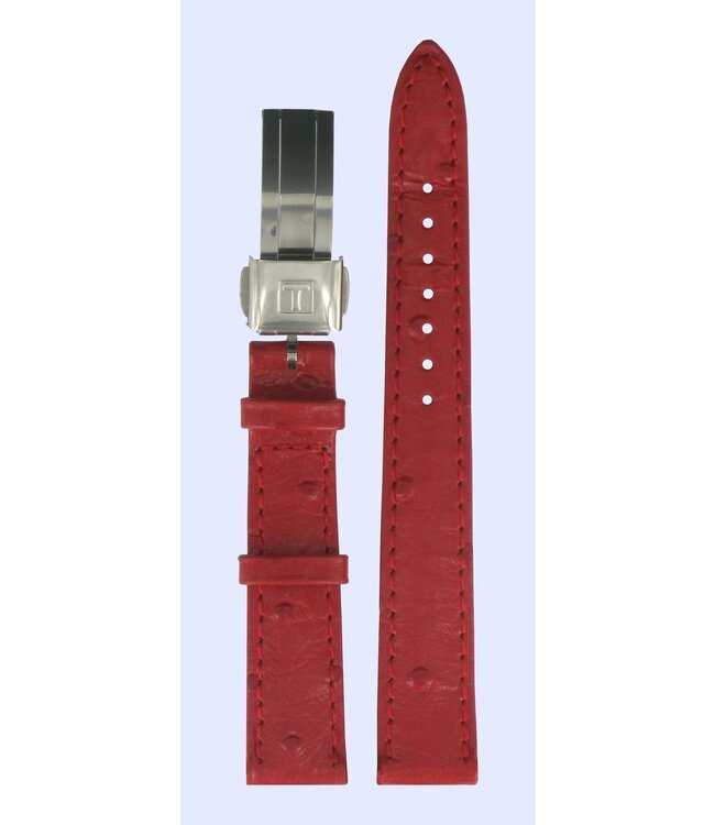 Tissot T4611 & T4621 Pulseira De Relógio T600013192 Vermelho Couro 14 mm Ballade