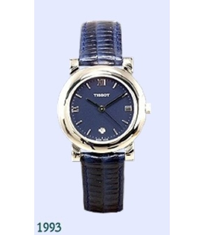 Tissot T42111143 Pulseira De Relógio T600013214 Azul Escuro Couro 14 mm Fashion