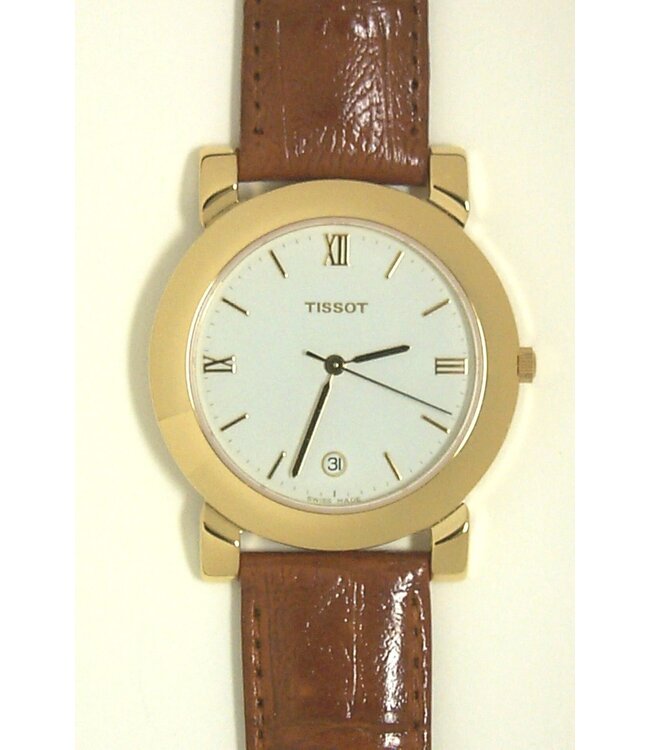 Tissot T42541113 XL Horlogeband T600013228 Groen Leer 18 mm Fashion
