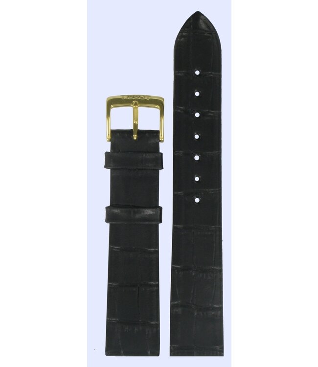 Tissot H674 - T7124 & T7134 Watch Band T600013352 Black Leather 18 mm Oroville